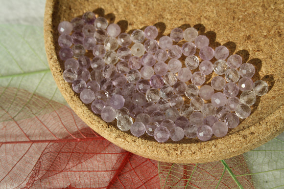 AMETHYSTE LAVANDE perles FACETTES 4 mm