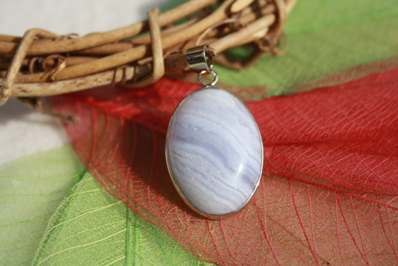 Pendentif en AGATE BLEUE