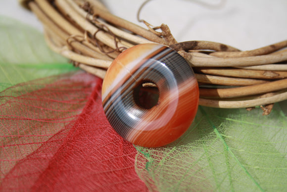 Pendentif en agate rubanée