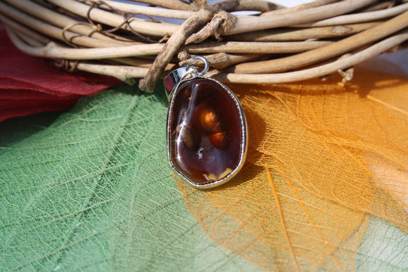 Pendentif en AGATE DE FEU
