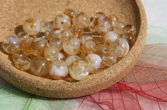 CITRINE naturelle en 6 et 8 mm