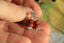 Boucles d'oreilles JASPE ROUGE