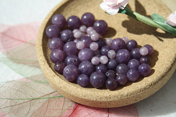 LEPIDOLITE perles de 4, 6 et 8 mm