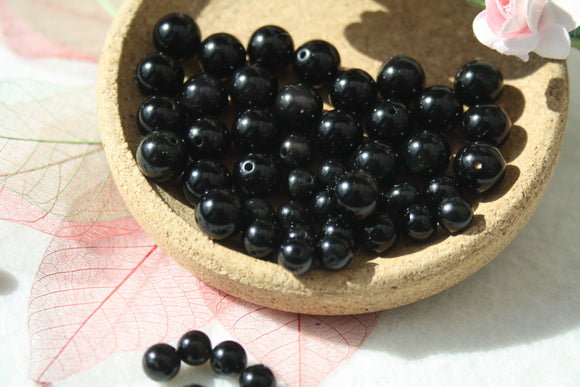 OBSIDIENNE OEIL CELESTE perles 4, 6 et 8 mm