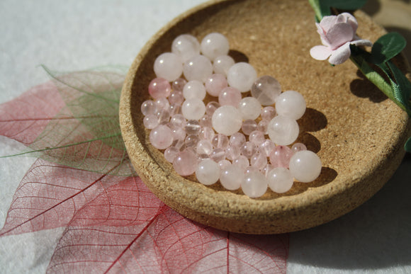 QUARTZ ROSE perles de 4, 6 et 8 mm