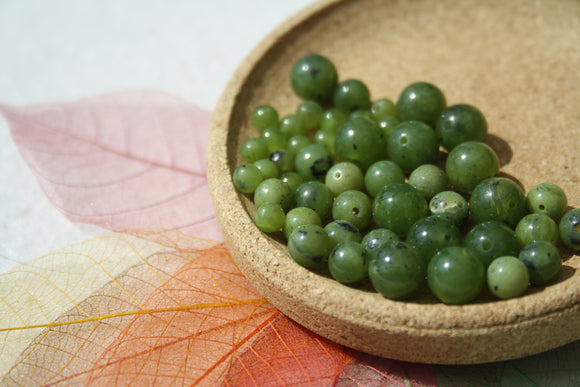 JADE NEPHRITE, 4, 6 et 8 mm