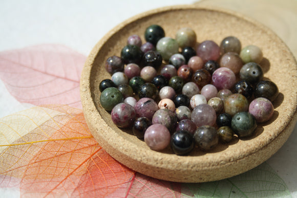 TOURMALINE MIX perles de 6 et 8 mm