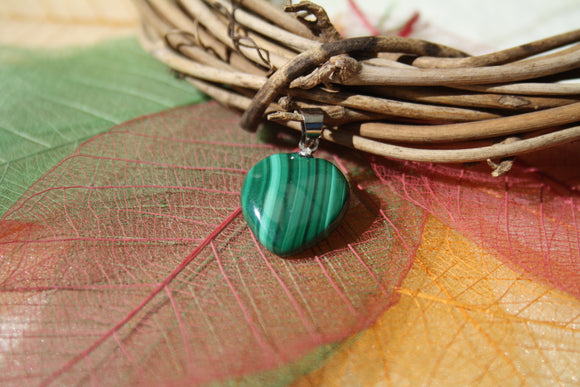 Pendentif en MALACHITE Naturelle