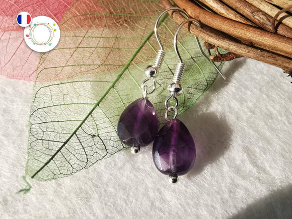 Boucles en AMETHYSTE