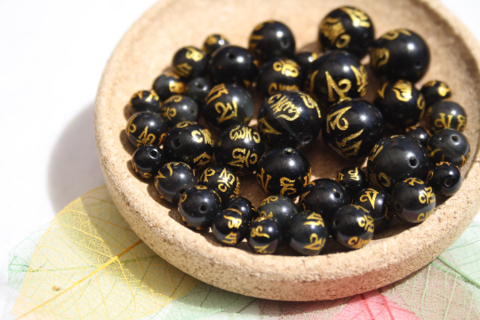 OBSIDIENNE SIX MONDES perles 6, 8, 10 et 12 mm